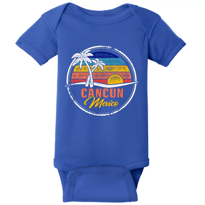 Cancun Retro Sunset Baby Bodysuit