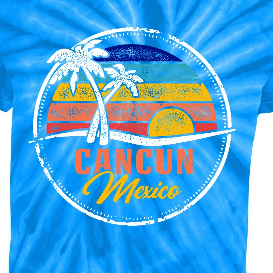 Cancun Retro Sunset Kids Tie-Dye T-Shirt