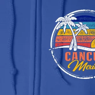 Cancun Retro Sunset Full Zip Hoodie