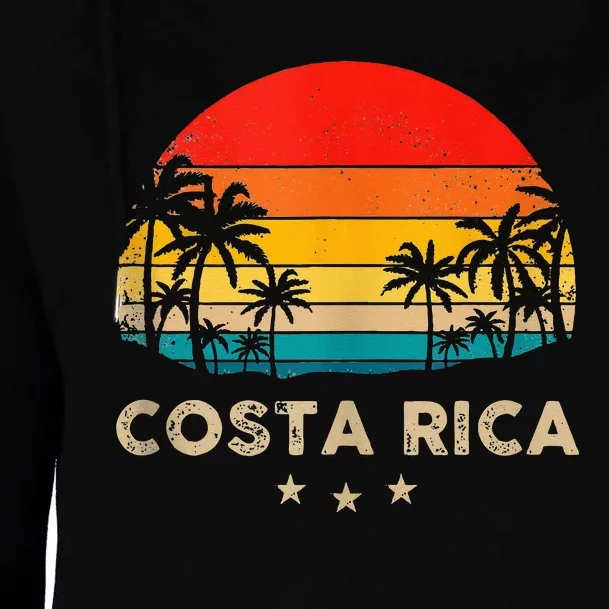 Costa Rica Sunset Womens Funnel Neck Pullover Hood