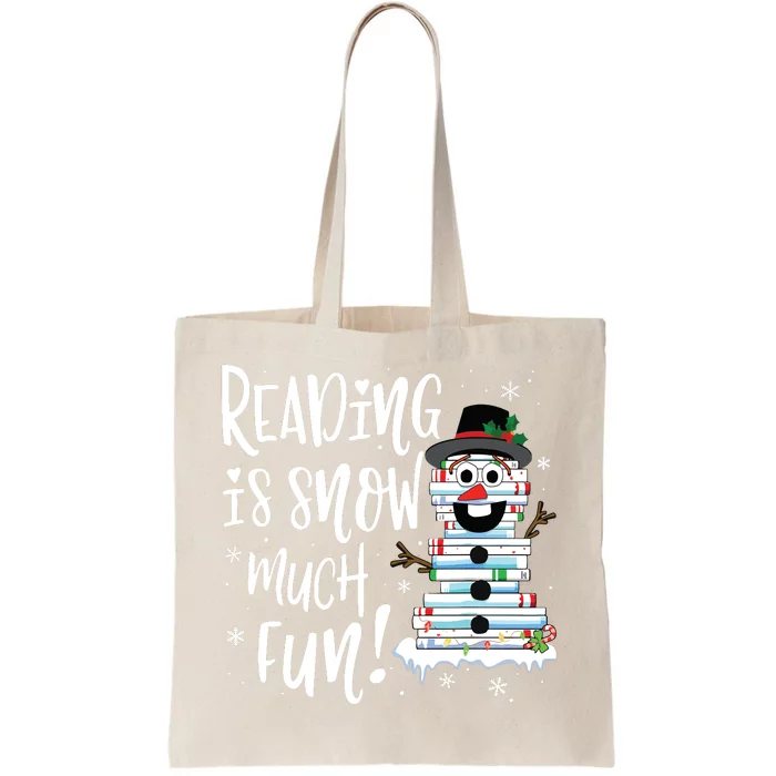 Christmas Reading Snowman Book Book Lover Reader Tote Bag