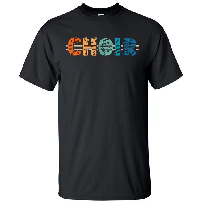 Choir Retro Singer Music Group Teacher Choir Directors Tall T-Shirt