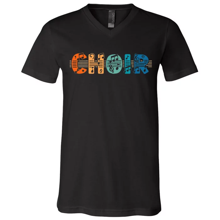 Choir Retro Singer Music Group Teacher Choir Directors V-Neck T-Shirt