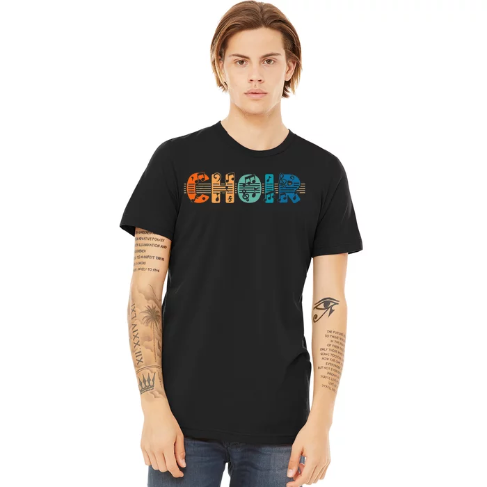 Choir Retro Singer Music Group Teacher Choir Directors Premium T-Shirt