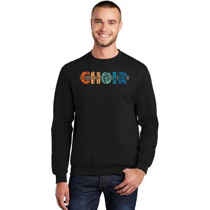 Choir Retro Singer Music Group Teacher Choir Directors Tall Sweatshirt