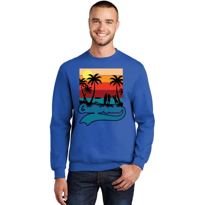 California Retro Sunset Graphic Tall Sweatshirt