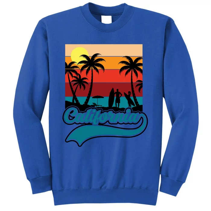 California Retro Sunset Graphic Tall Sweatshirt