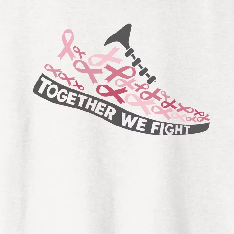 Cancer Ribbon Shoes Together We Fight Women's Crop Top Tee