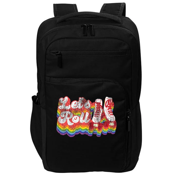 Cool Roller Skating Skate Girl 1970S Retro Impact Tech Backpack