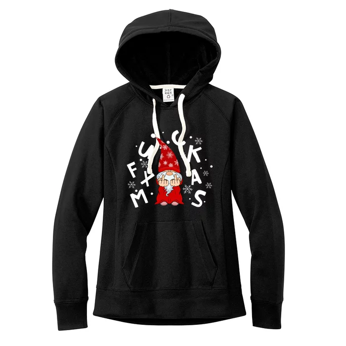 Christmas Really Sucks Grumpy Gnome For The Christmas Gift Women's Fleece Hoodie