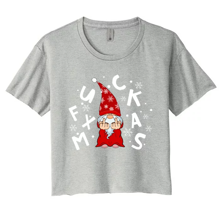 Christmas Really Sucks Grumpy Gnome For The Christmas Gift Women's Crop Top Tee