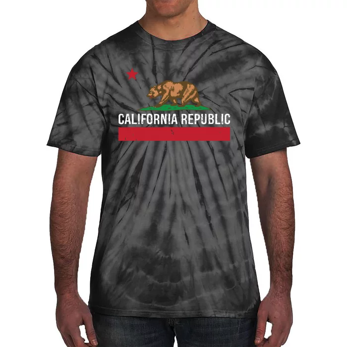 California Republic State Flag Tie-Dye T-Shirt