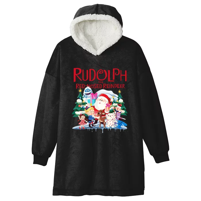 Cute Rudolph The Red Nosed Reindeer Christmas Special Xmas Gift Hooded Wearable Blanket