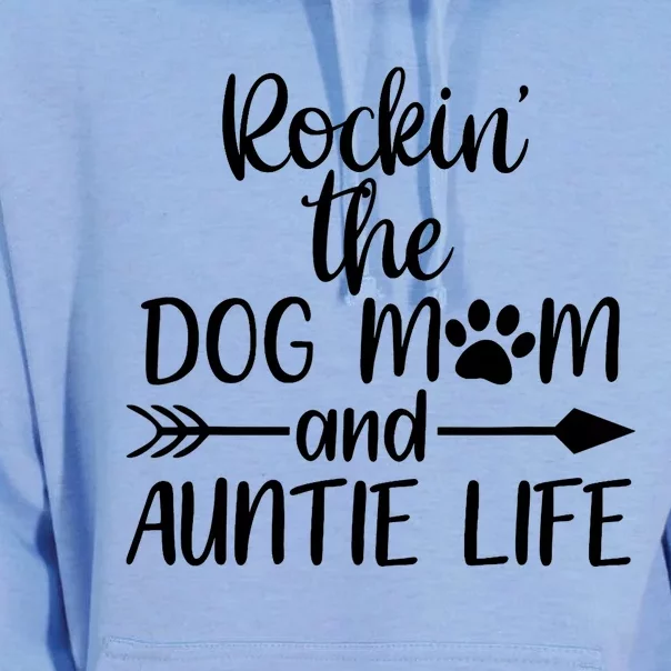 Cute Rocking The Dog Mom And Aunt Life Mothers Day Wo Unisex Surf Hoodie