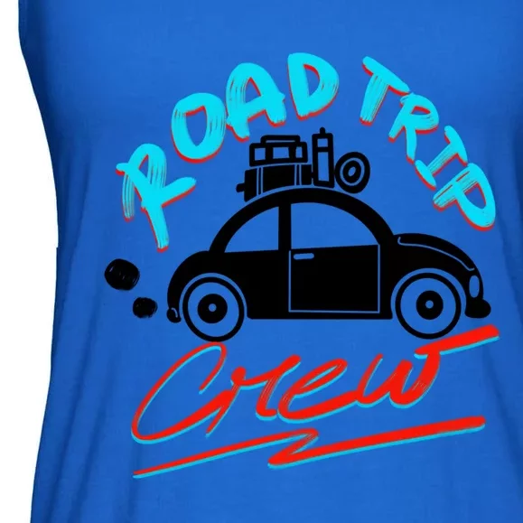 Cool Road Trip Crew Funny Summer Vacation Travel Fan Gift Funny Gift Ladies Essential Flowy Tank