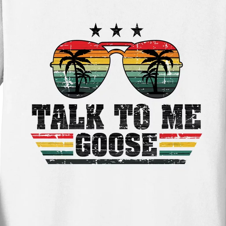 Cool Retro Talk To Me Goose Gift Kids Long Sleeve Shirt