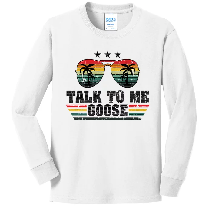 Cool Retro Talk To Me Goose Gift Kids Long Sleeve Shirt