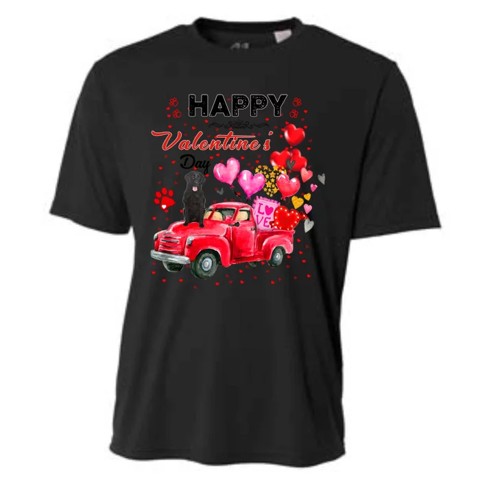 Cute Red Truck Flatgiftcoated Retriever Valentines Day Gift Cooling Performance Crew T-Shirt