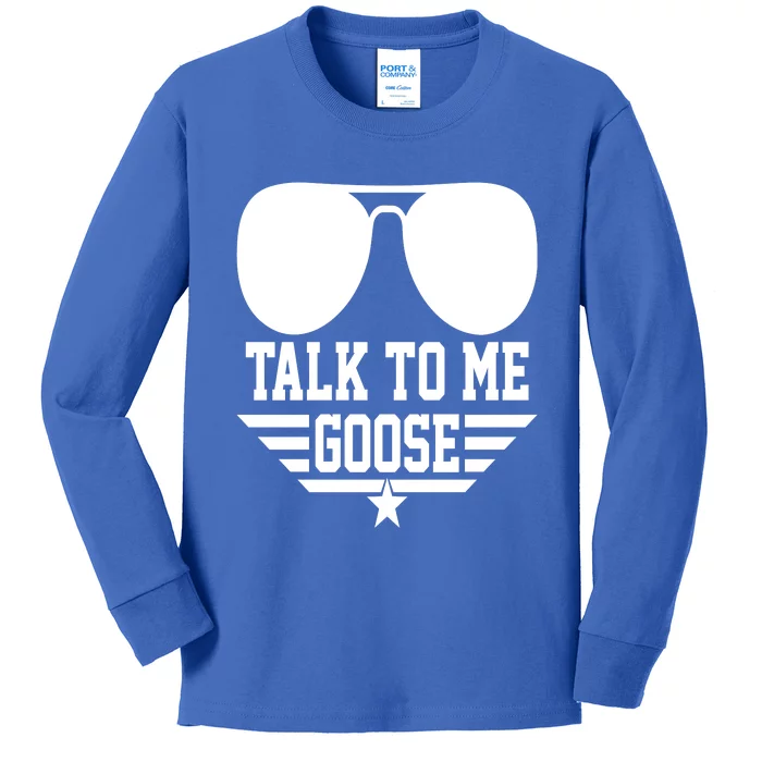 Cool Retro Talk To Me Goose Gift Kids Long Sleeve Shirt