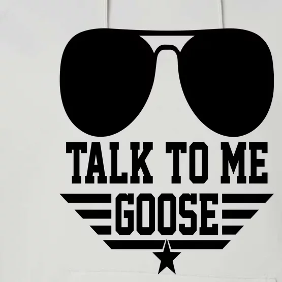 Cool Retro Talk To Me Goose Gift Performance Fleece Hoodie