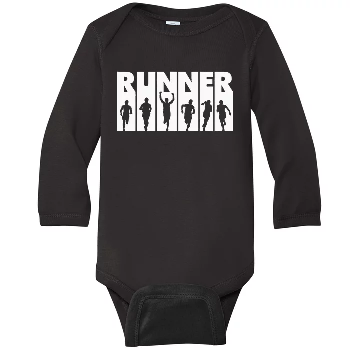 Cool Runner Triathlon Athlete Cross Country Running Baby Long Sleeve Bodysuit