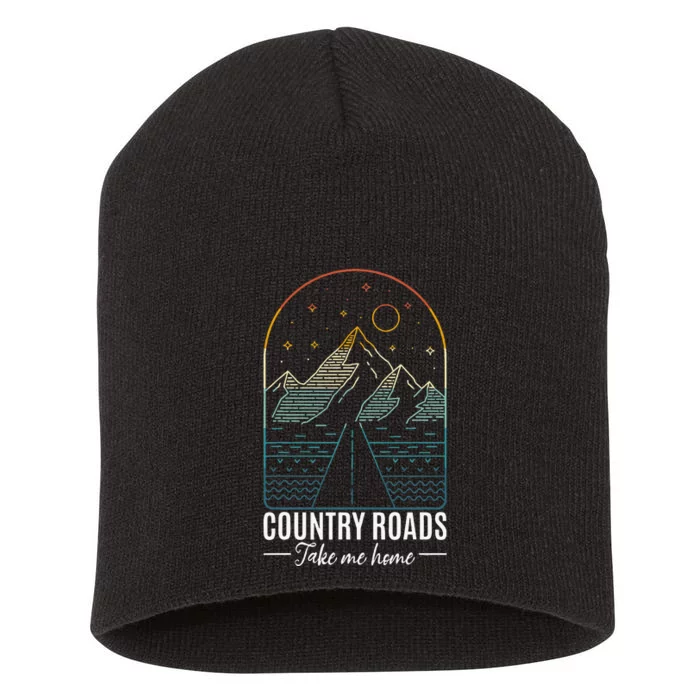 Country Roads Take Me Home Country Roads Retro Country Short Acrylic Beanie