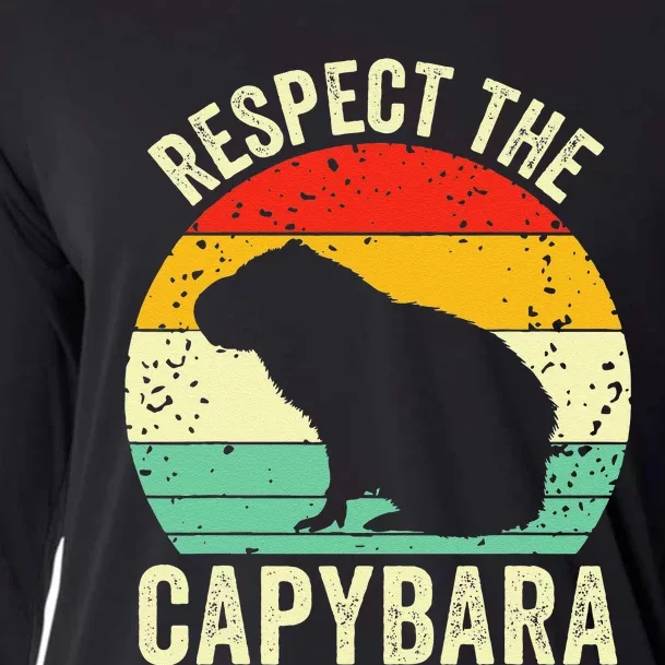 Capybaras Respect The Capybara Cavy Rodent Lover Cooling Performance Long Sleeve Crew