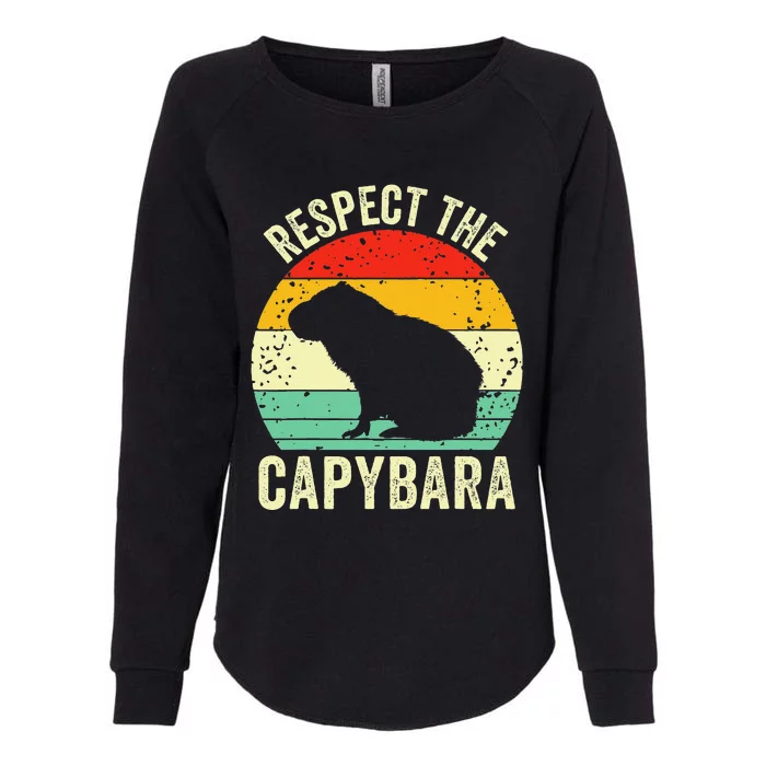 Capybaras Respect The Capybara Cavy Rodent Lover Womens California Wash Sweatshirt