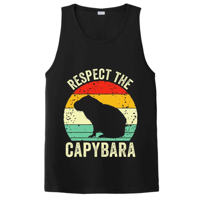 Capybaras Respect The Capybara Cavy Rodent Lover Performance Tank