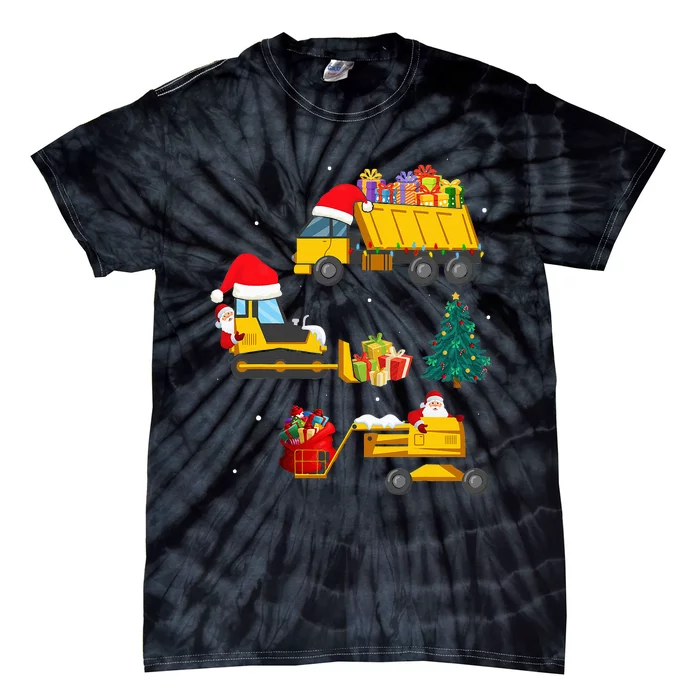 Christmas Red Trucks for Winter Decorations Tie-Dye T-Shirt