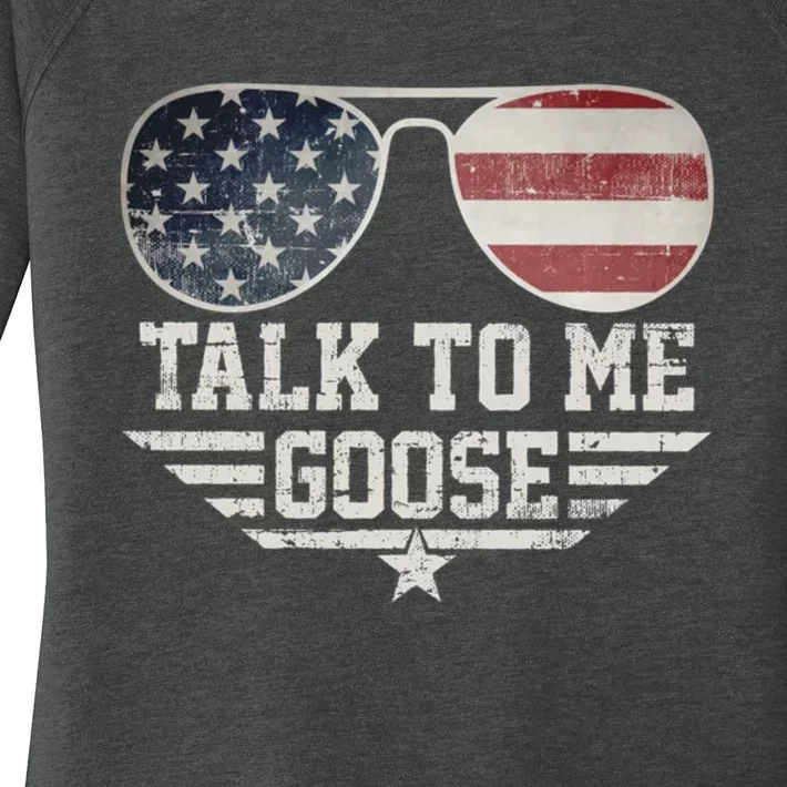 Cool Retro Talk To Me Goose Gift Women's Perfect Tri Tunic Long Sleeve Shirt