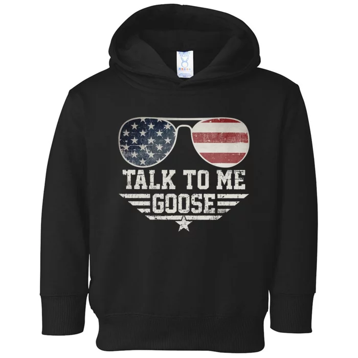 Cool Retro Talk To Me Goose Gift Toddler Hoodie