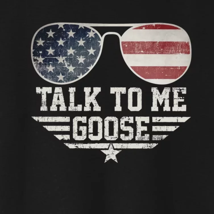 Cool Retro Talk To Me Goose Gift Women's Crop Top Tee