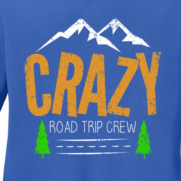 Crazy Road Trip Crew Vacation Travel Cool Gift Ladies Long Sleeve Shirt