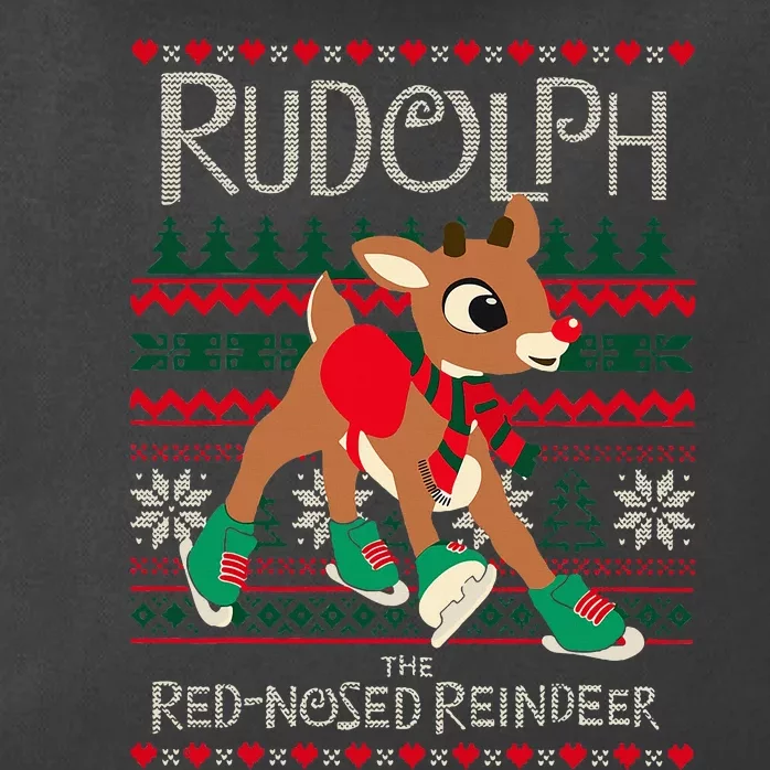 Cute Rudolph The Red Nosed Reindeer Christmas Special Xmas Zip Tote Bag