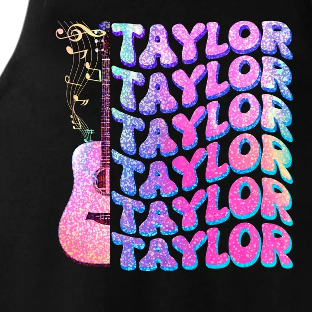 Cute Retro Taylor Music Fan Lover Ladies Tri-Blend Wicking Tank