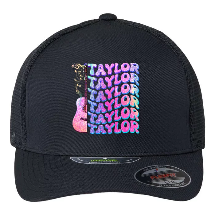 Cute Retro Taylor Music Fan Lover Flexfit Unipanel Trucker Cap