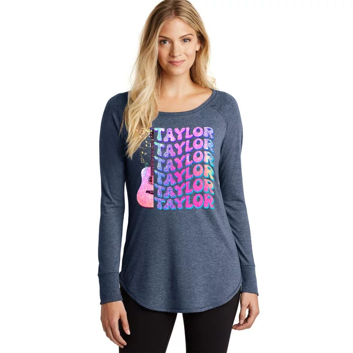 Cute Retro Taylor Music Fan Lover Women's Perfect Tri Tunic Long Sleeve Shirt