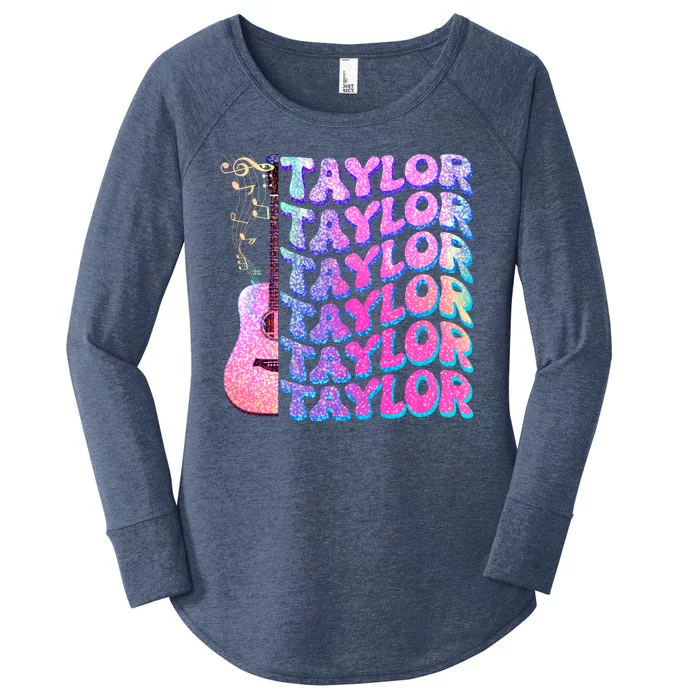 Cute Retro Taylor Music Fan Lover Women's Perfect Tri Tunic Long Sleeve Shirt