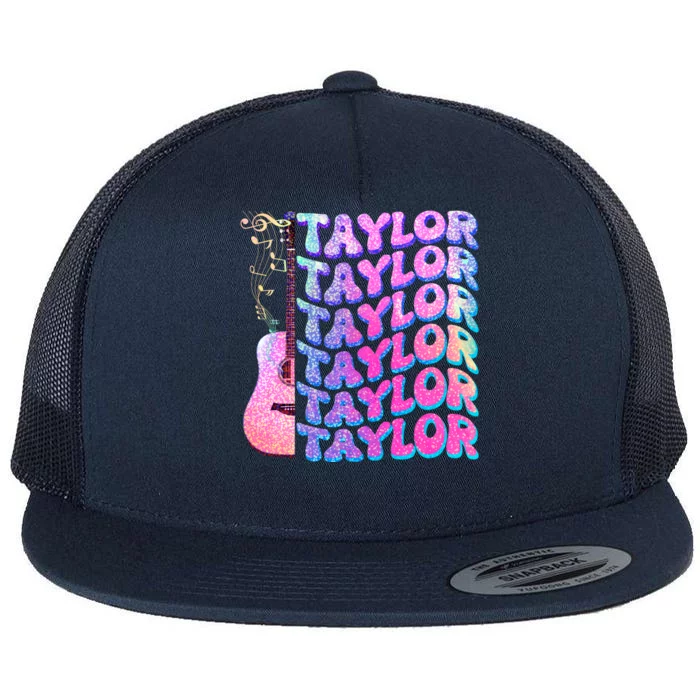 Cute Retro Taylor Music Fan Lover Flat Bill Trucker Hat