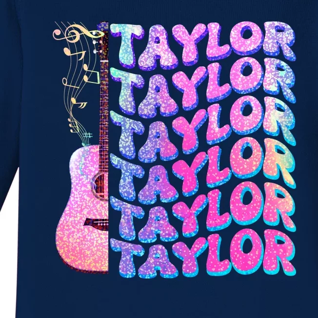 Cute Retro Taylor Music Fan Lover Baby Long Sleeve Bodysuit