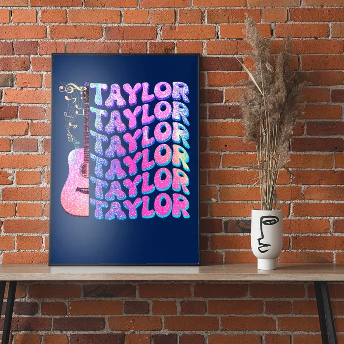 Cute Retro Taylor Music Fan Lover Poster