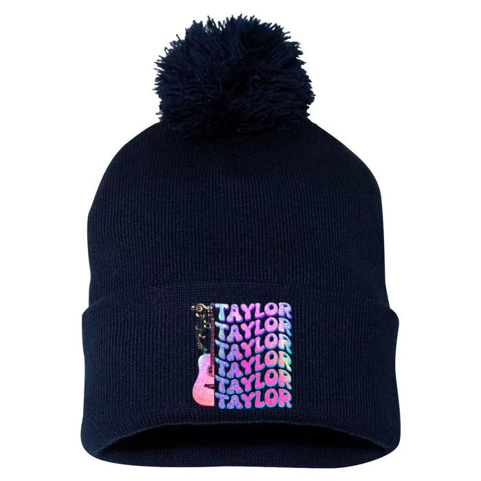 Cute Retro Taylor Music Fan Lover Pom Pom 12in Knit Beanie