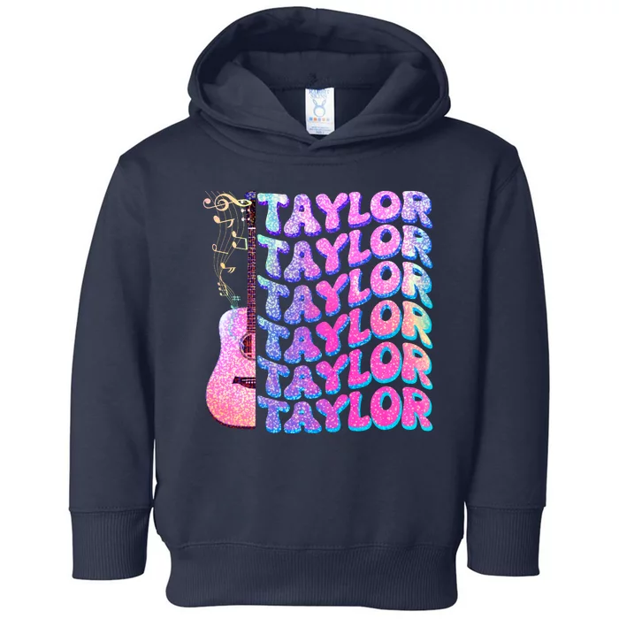 Cute Retro Taylor Music Fan Lover Toddler Hoodie