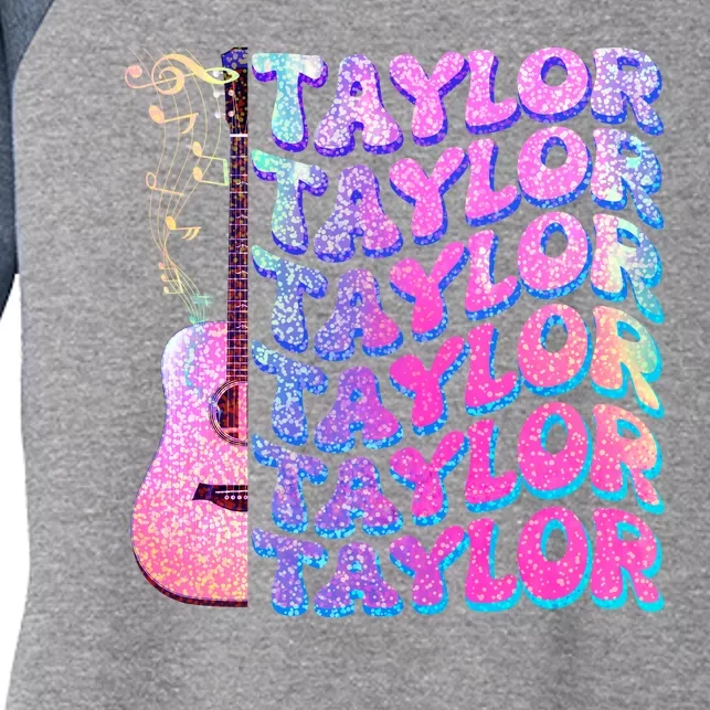 Cute Retro Taylor Music Fan Lover Women's Tri-Blend 3/4-Sleeve Raglan Shirt