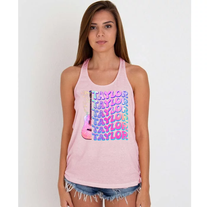 Cute Retro Taylor Music Fan Lover Women's Knotted Racerback Tank