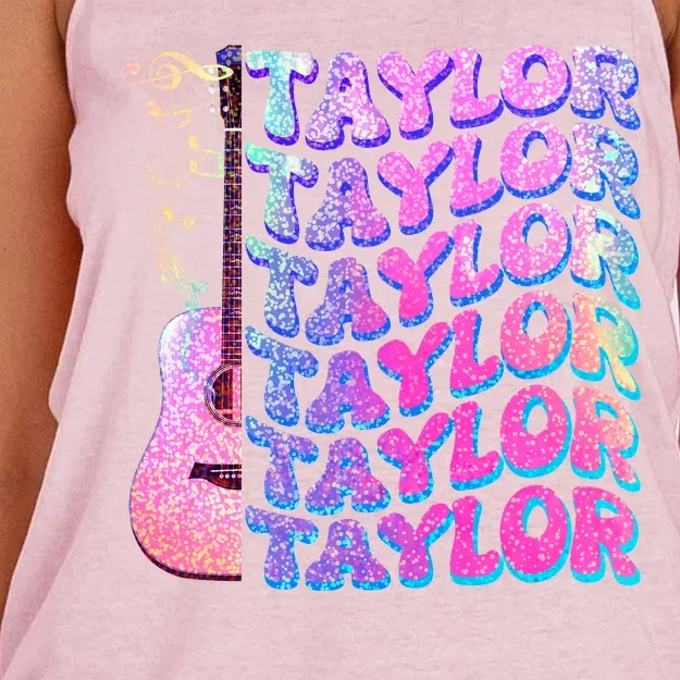 Cute Retro Taylor Music Fan Lover Women's Knotted Racerback Tank