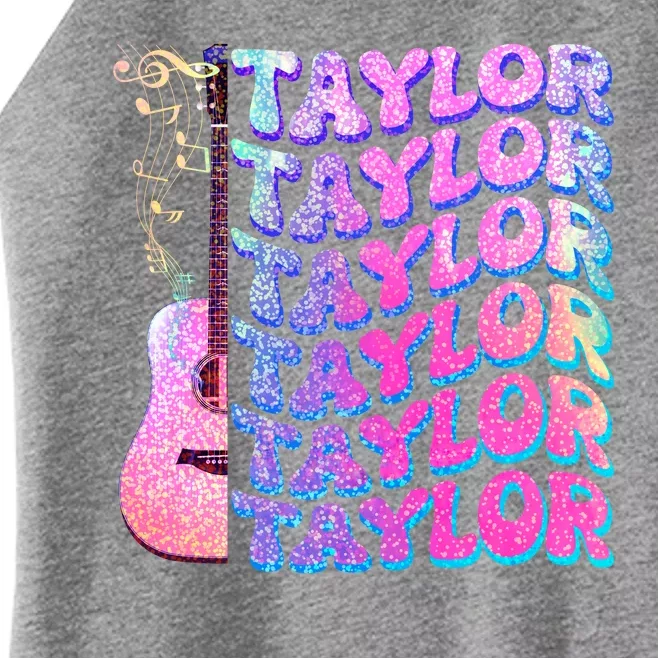 Cute Retro Taylor Music Fan Lover Women’s Perfect Tri Rocker Tank