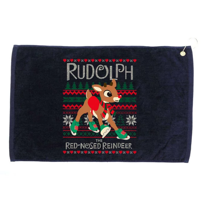 Cute Rudolph The Red Nosed Reindeer Christmas Special Xmas Grommeted Golf Towel