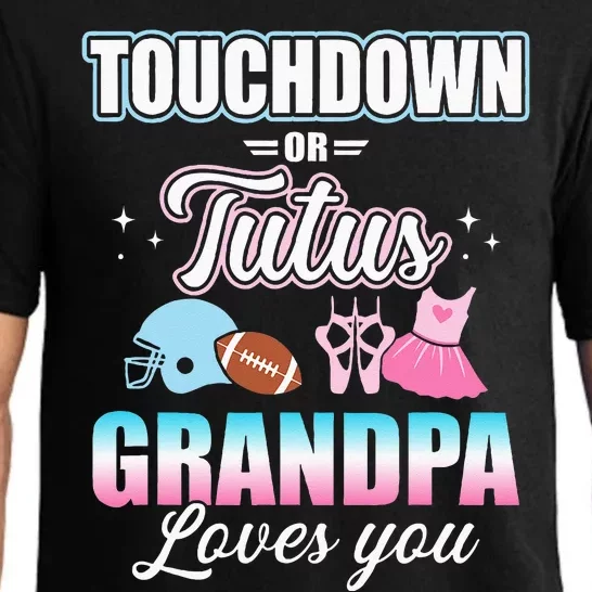 CGender Reveal Touchdowns Tutus Grandpa Matching Baby Party Pajama Set